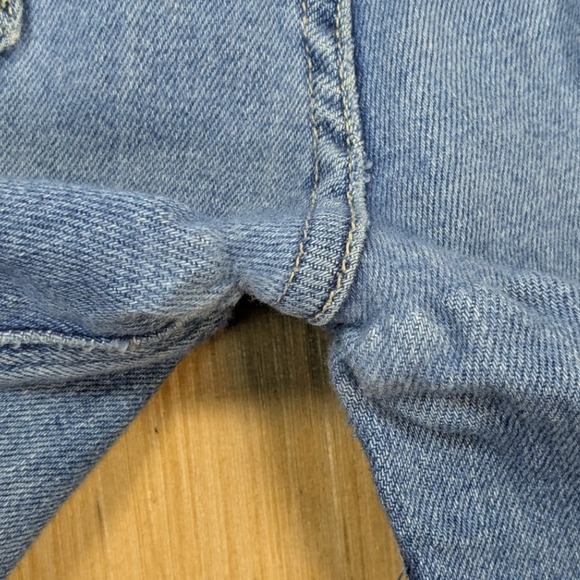 Mother The Mid Rise Dazzler Ankle Fray High Waisted Jeans Blue Raw Hem Womens 27 - Picture 5 of 11